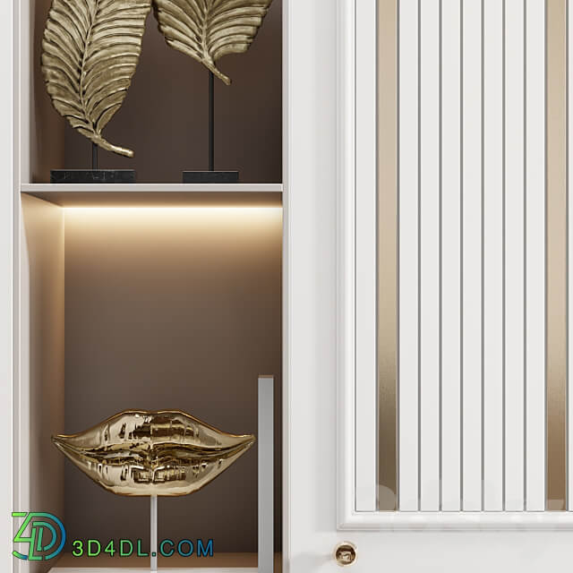 Neoclassical wardrobe 07 Wardrobe Display cabinets 3D Models