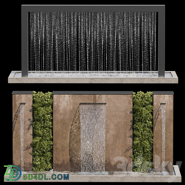 Waterfall fountains cascade 05 Other 3D Models