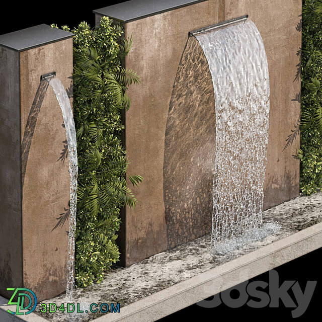 Waterfall fountains cascade 05 Other 3D Models