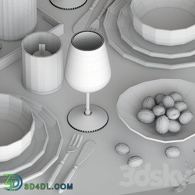 Table setting 3D Models