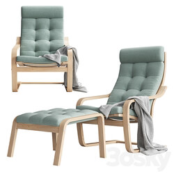 Armchair POANG by IKEA 3D Models 