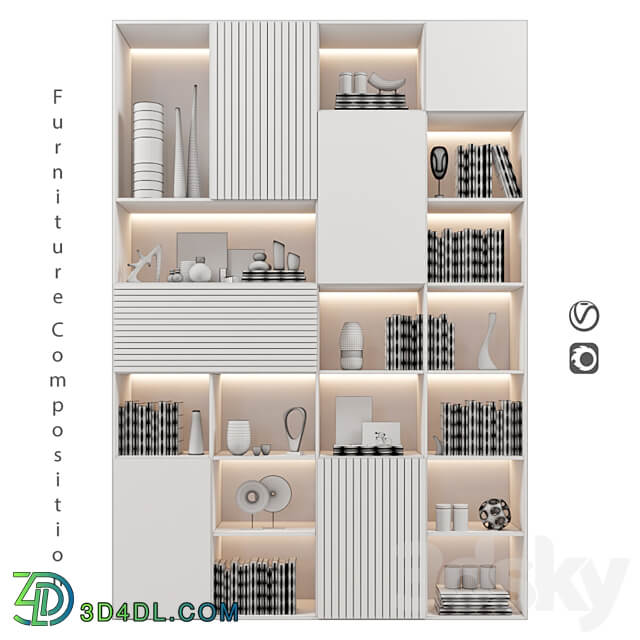 Furniture composition 204 3D Models