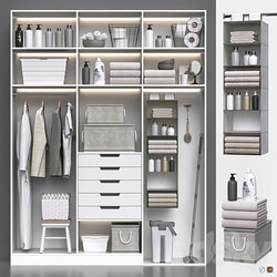 Laundry and bath cabinet 3 Wardrobe Display cabinets 3D Models 