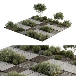 Urban Furniture Architecture Environment with Plants Set 67 Urban environment 3D Models 