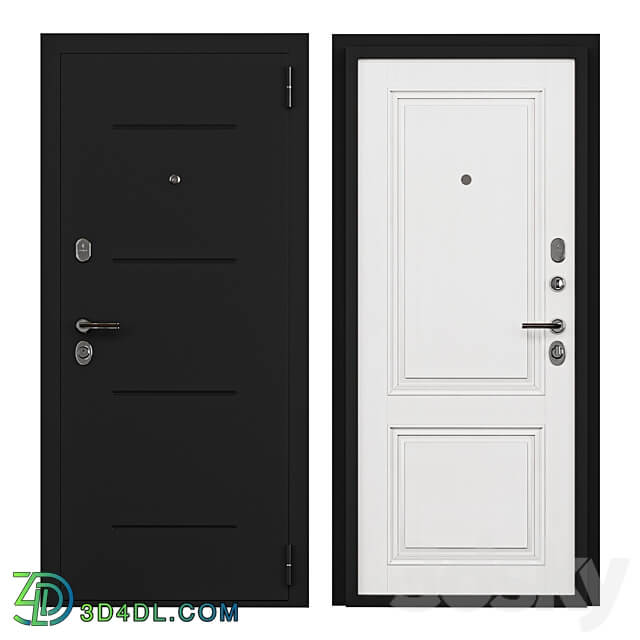 Entrance door metal STEEL DOOR PORTA S 104.К32 BIANCO VERALINGA 3D Models