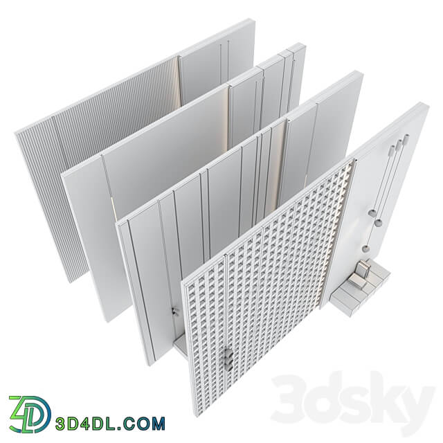 Decorative wall panel set 76 Other decorative objects 3D Models