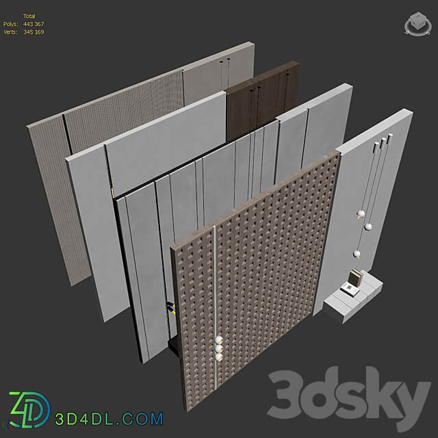 Decorative wall panel set 76 Other decorative objects 3D Models