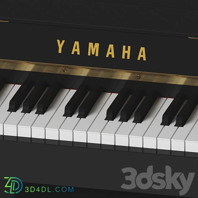 Yamaha b2 PE piano with bench 3D Models