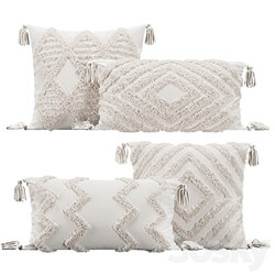 Pillows with fur geometric patterns 3D Models 