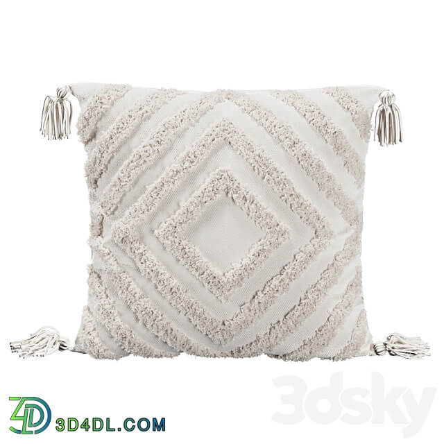 Pillows with fur geometric patterns 3D Models