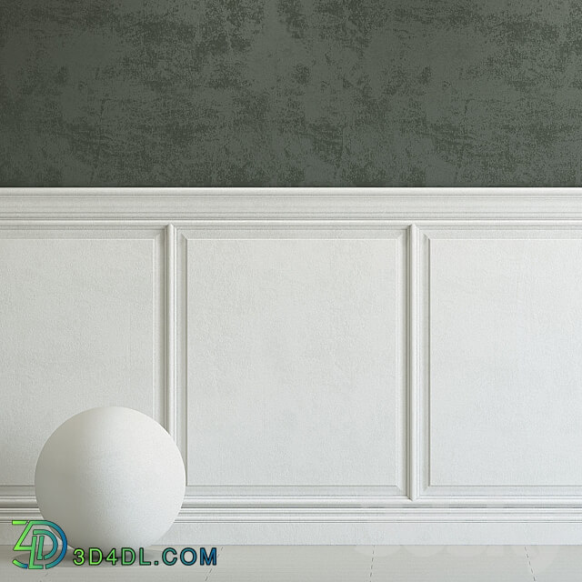 Decorative plaster with molding 249 Stone 3D Models