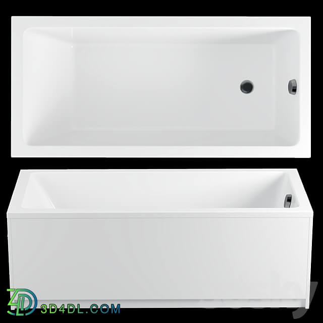 Acrylic bathtub Riho Lusso Plus 170x80 3D Models