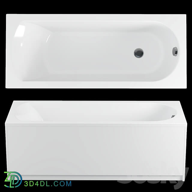 Acrylic bathtub Riho Miami 170x70 3D Models