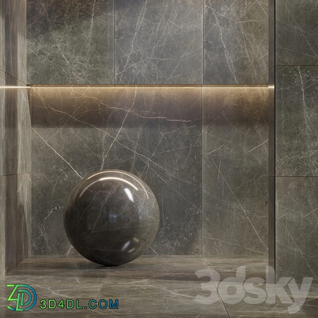 Caesar Set 26 Marble BUNDLE 4 types Emperador Graphite Nero Tile 3D Models