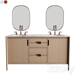 Manzanita 60 Double Sink Vanity 3D Models 