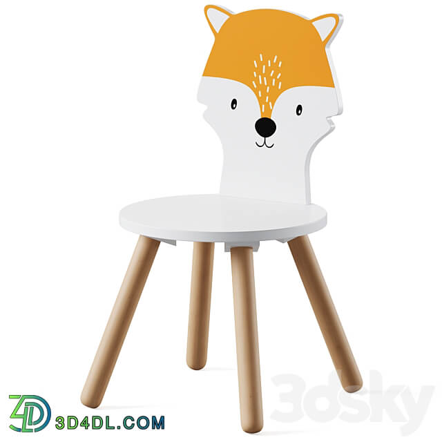 Dandelion Toddler Table Animal Toddler Chair by Great little Table Chair 3D Models