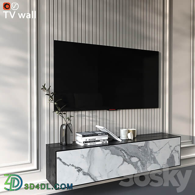 TV wall 3D Models