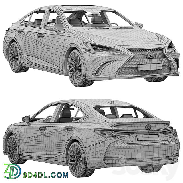 Lexus ES 2022 3D Models