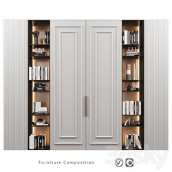 Furniture composition 241 Wardrobe Display cabinets 3D Models 