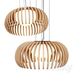 Makris Bollicina Wood Lamps Pendant light 3D Models 