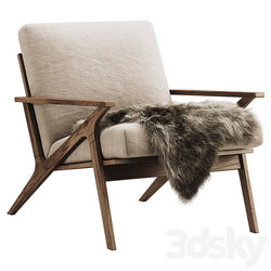 Cavett Wood Frame Chair 3D Models 