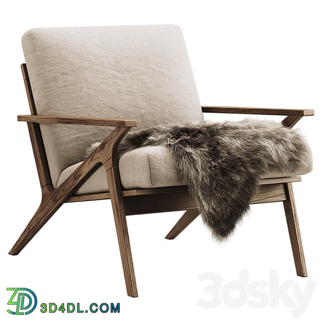 Cavett Wood Frame Chair 3D Models