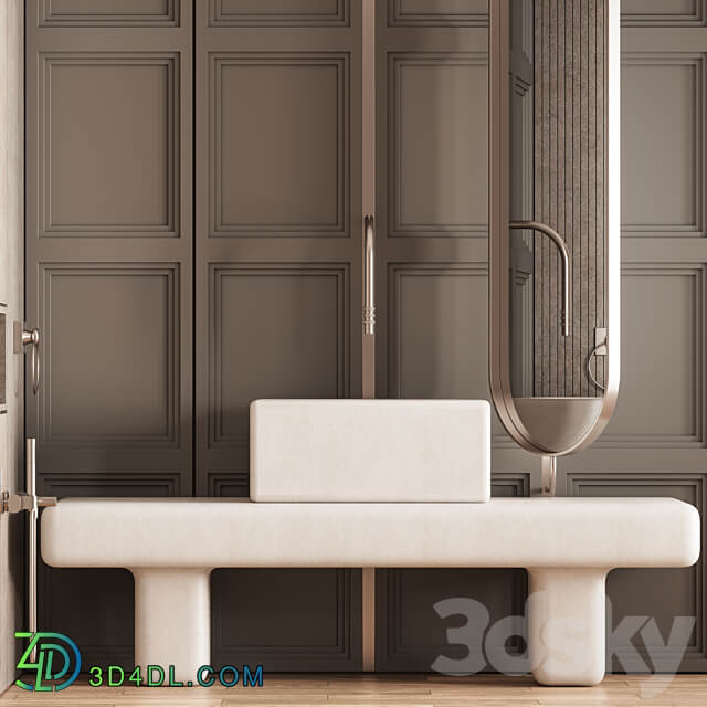 Bathroom Furniture Set 05 3D Models