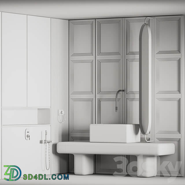 Bathroom Furniture Set 05 3D Models