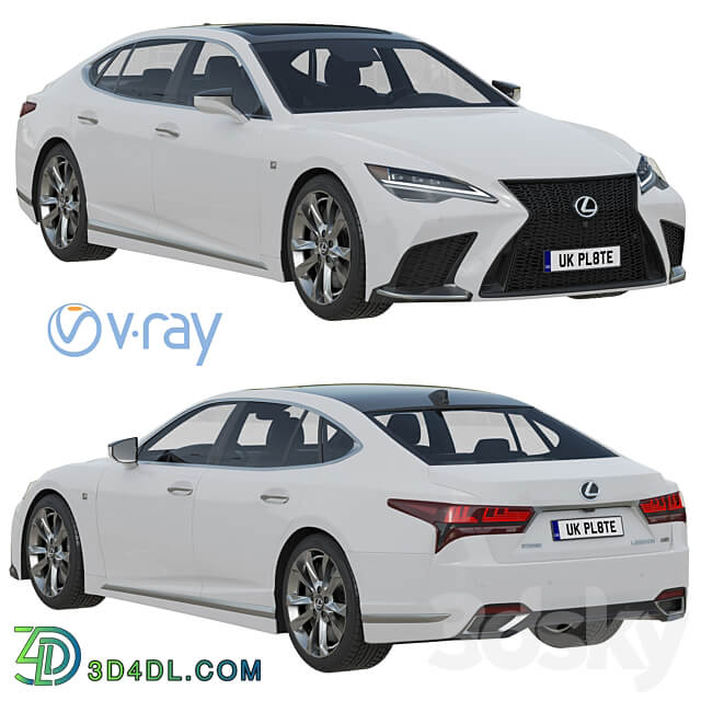 LEXUS LS F Sport 2022 3D Models