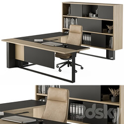 Manager Desk Set Office Furniture 359 3D Models 