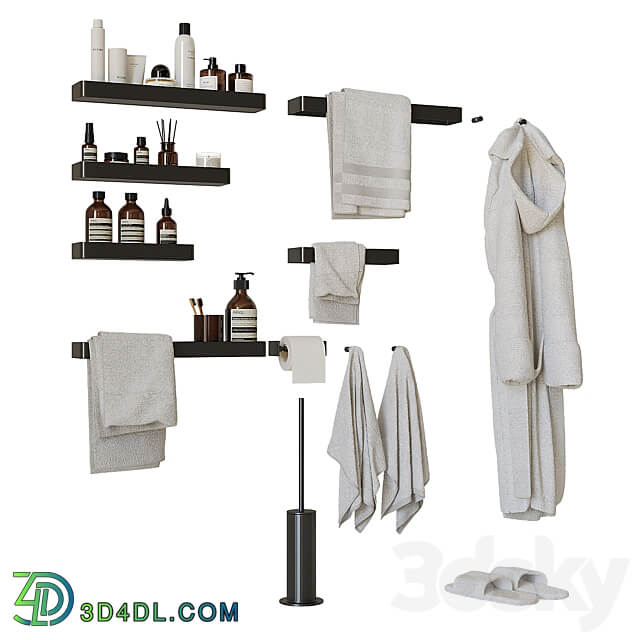 Decorative bathroom set 10 3D Models