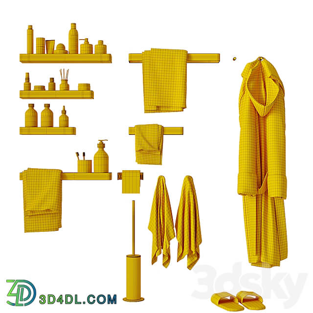 Decorative bathroom set 10 3D Models