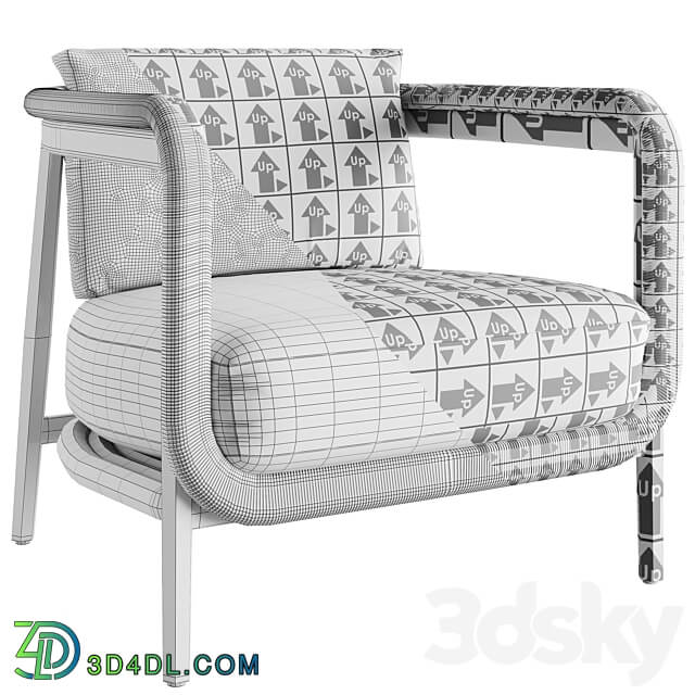 Palecek Duvall Lounge Chair 3D Models