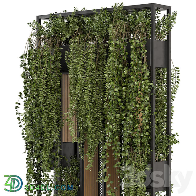 Indoor Hanging Plants in Metal Stand Set 1005 3D Models