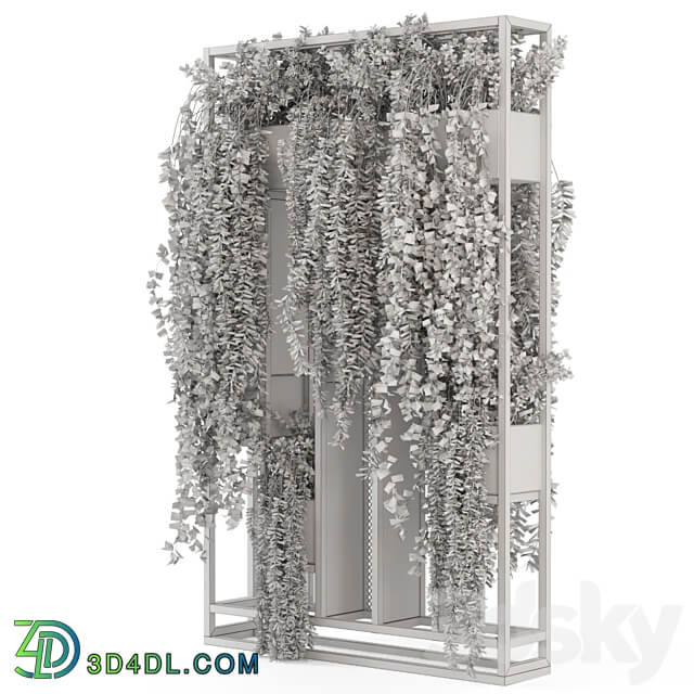 Indoor Hanging Plants in Metal Stand Set 1005 3D Models