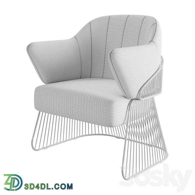 Jackie Armchair 01 by Rossato 3D Models
