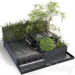 Water Ponds With Plants fish Other 3D Models 