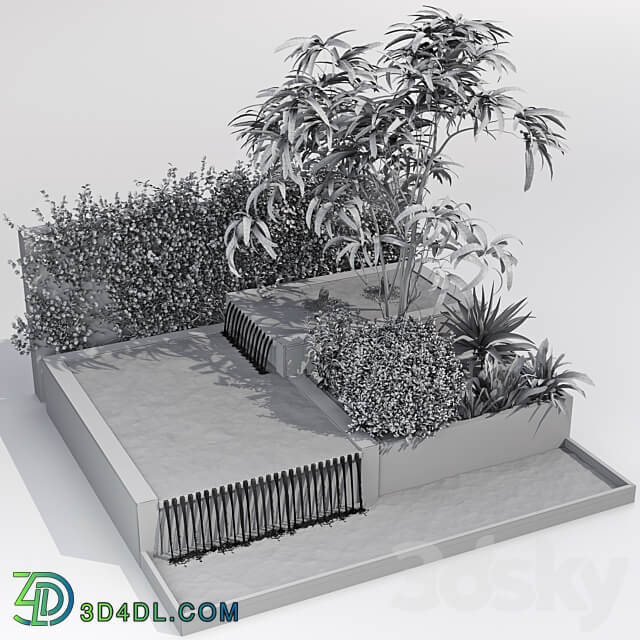 Water Ponds With Plants fish Other 3D Models