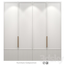 Furniture composition 266 Wardrobe Display cabinets 3D Models 