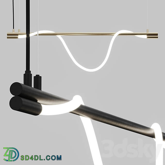 Spritzer in Brass Pendant light 3D Models