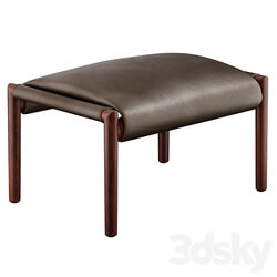 Leather footstool by Poltrona Frau 3D Models 
