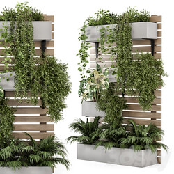 Indoor Hanging Plants in Metal Stand Set 1131 3D Models 