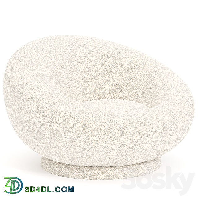 Petite Groovy Swivel Chair 3D Models