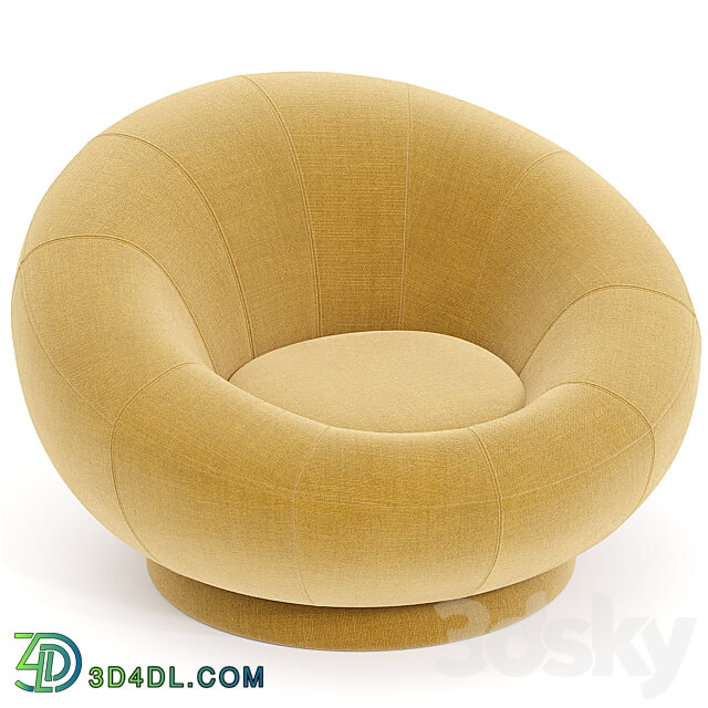 Petite Groovy Swivel Chair 3D Models