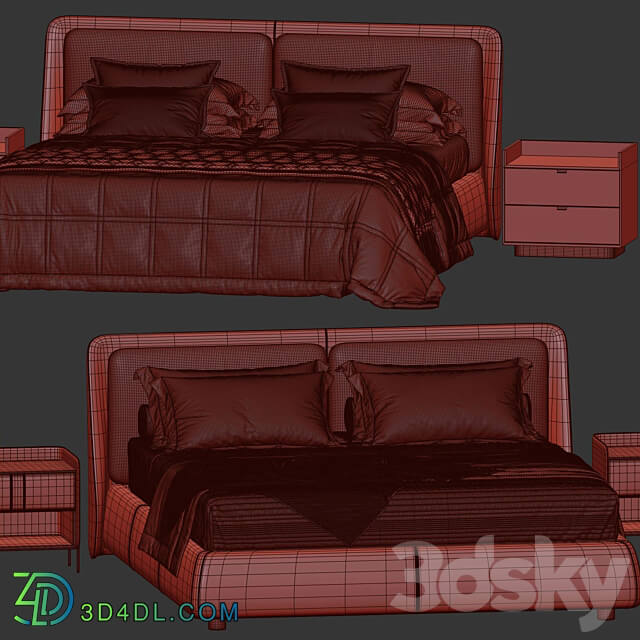 Ditreitalia Bend Bed Bed 3D Models