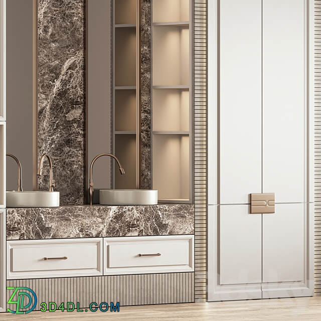 Bathroom Furniture Set 07 3D Models