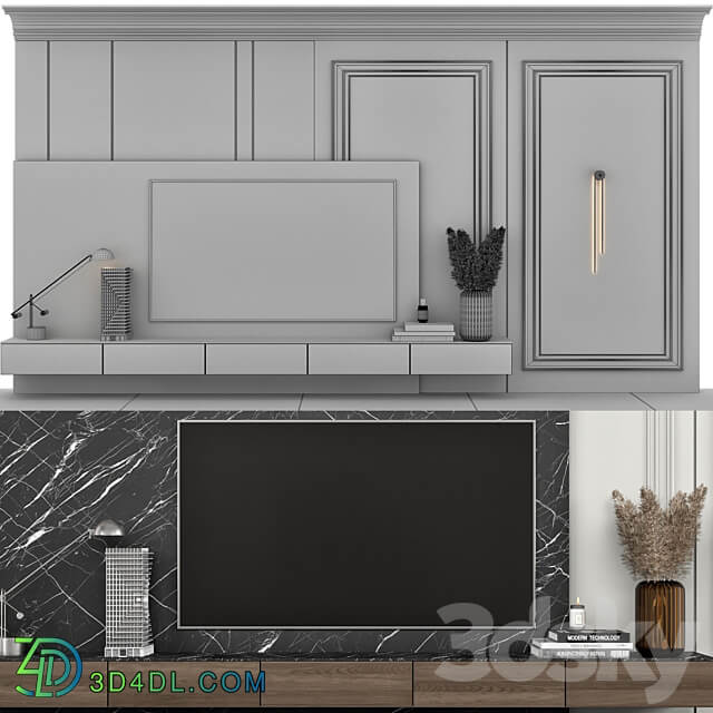 TV WALL NO15 3D Models