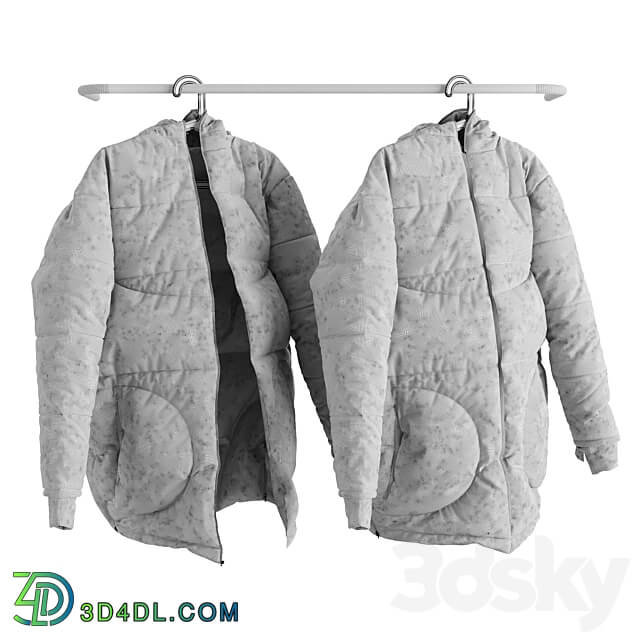 Winter jacket SONDR on a hanger Clothes 3D Models