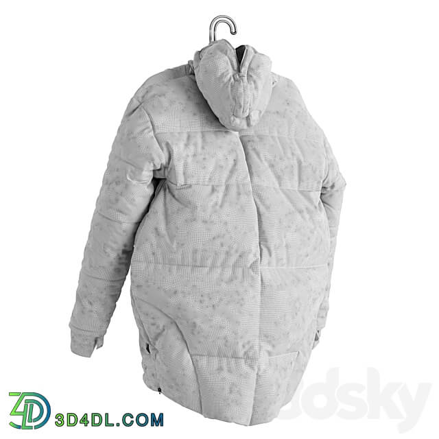Winter jacket SONDR on a hanger Clothes 3D Models