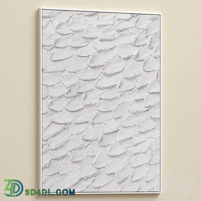 Boho Gray Relief Plaster Wall Art C 677 3D Models